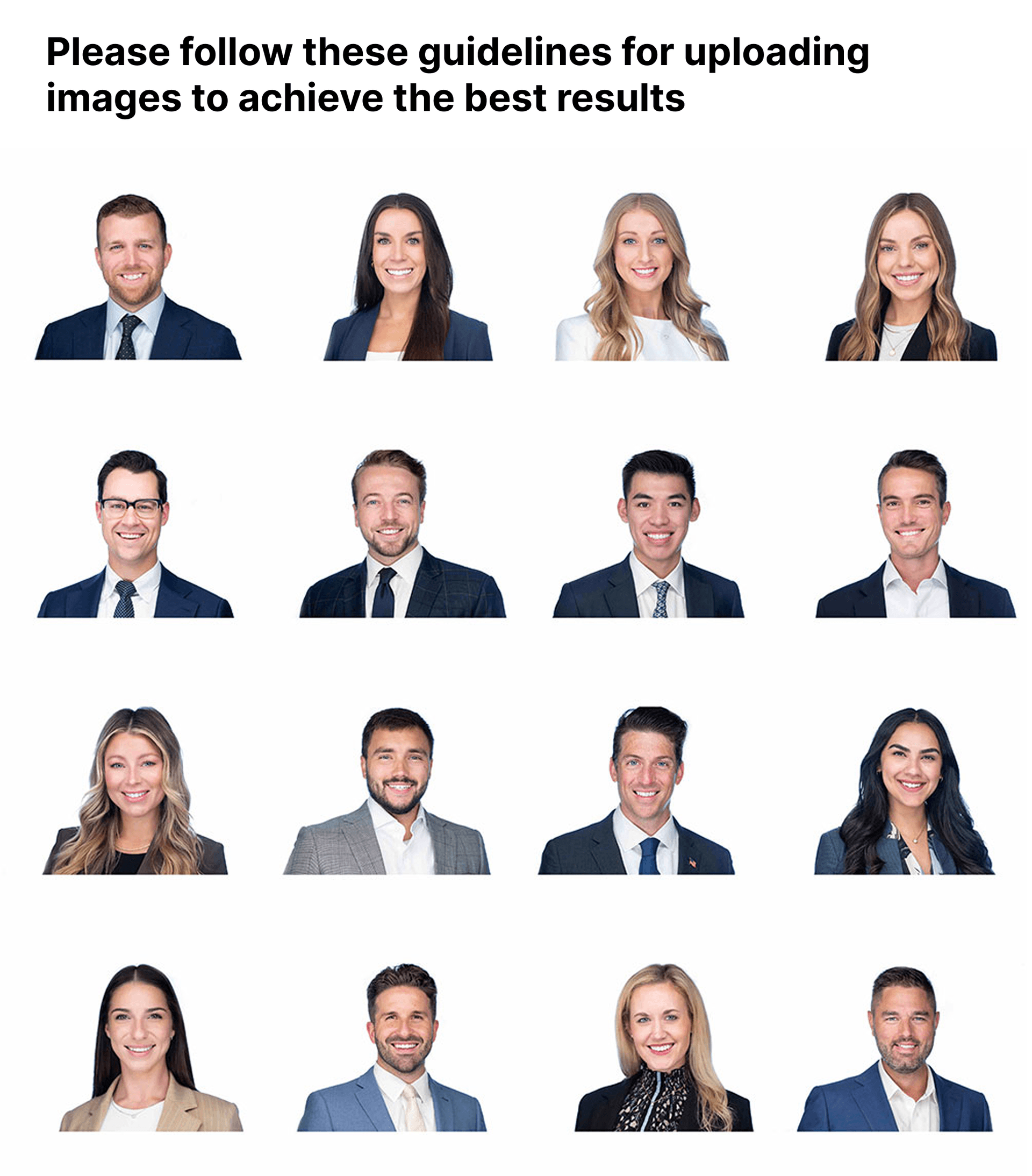 Photo upload guideline